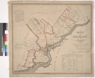 Karte des Philadelphia County, 1819